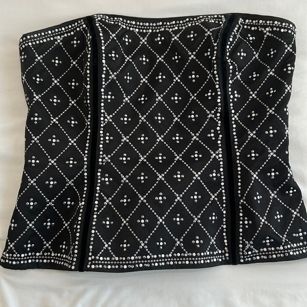 WHBM bustier blouse embellished